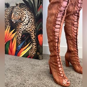 Over-the-Knee Lace Boots